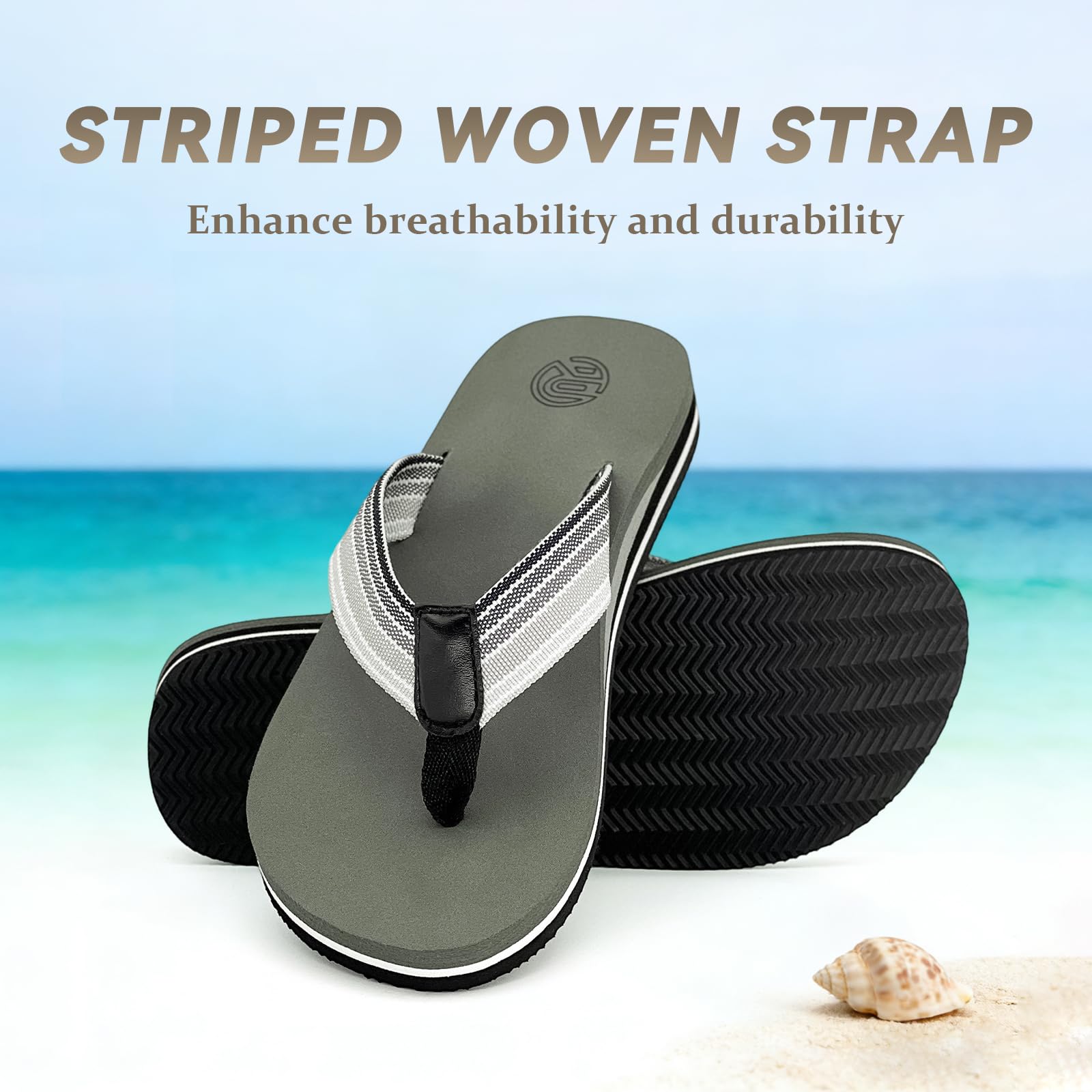 pevino Tongs Femme été Tissu Mousse de support de voûte plantaire avec sangles rembourrées Yoga Plates Coussined Sandales plage et piscine Chaussures