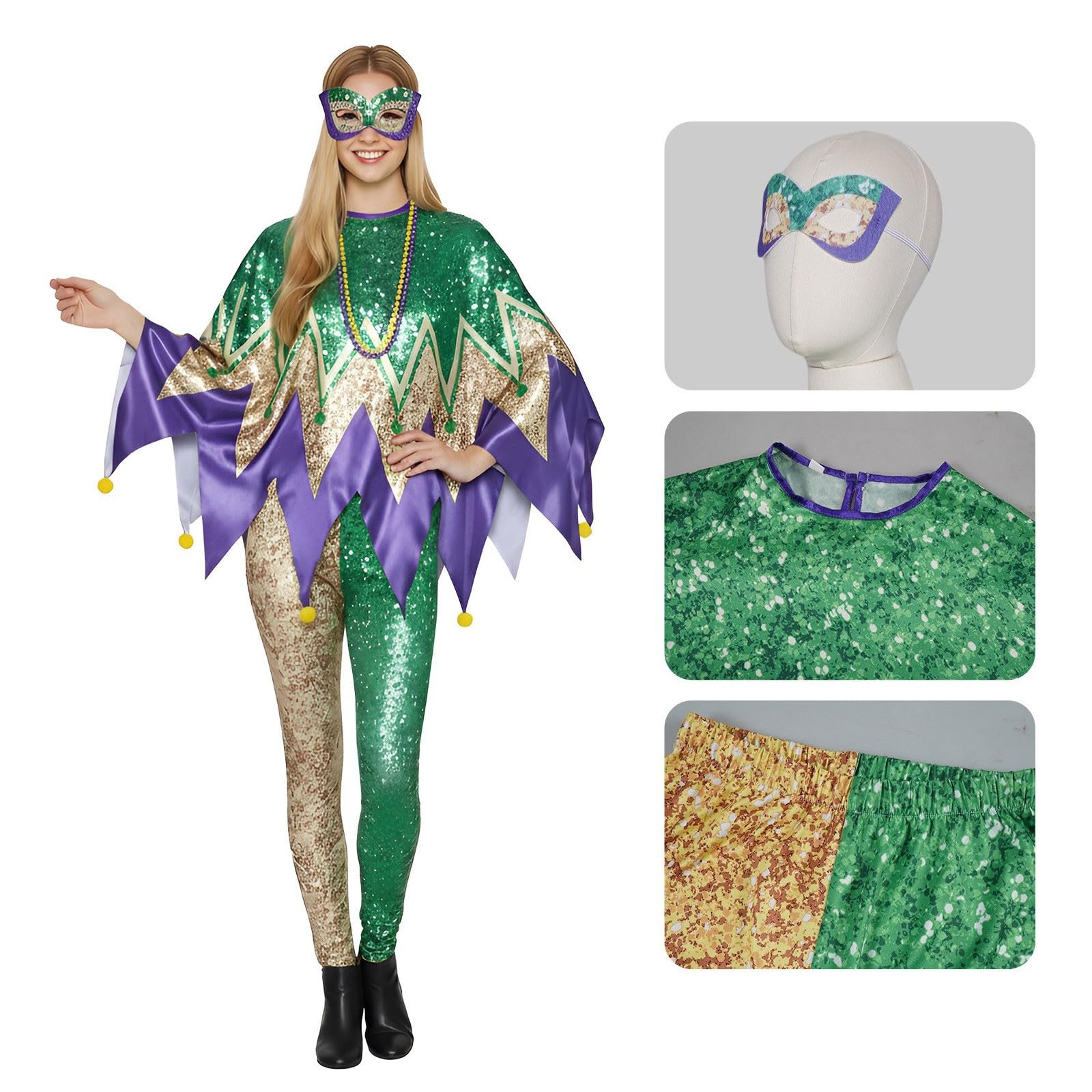 Generisch Exquisito disfraz de carnaval, traje de fiesta brasileño, vestido de escenario elegante estilo corral