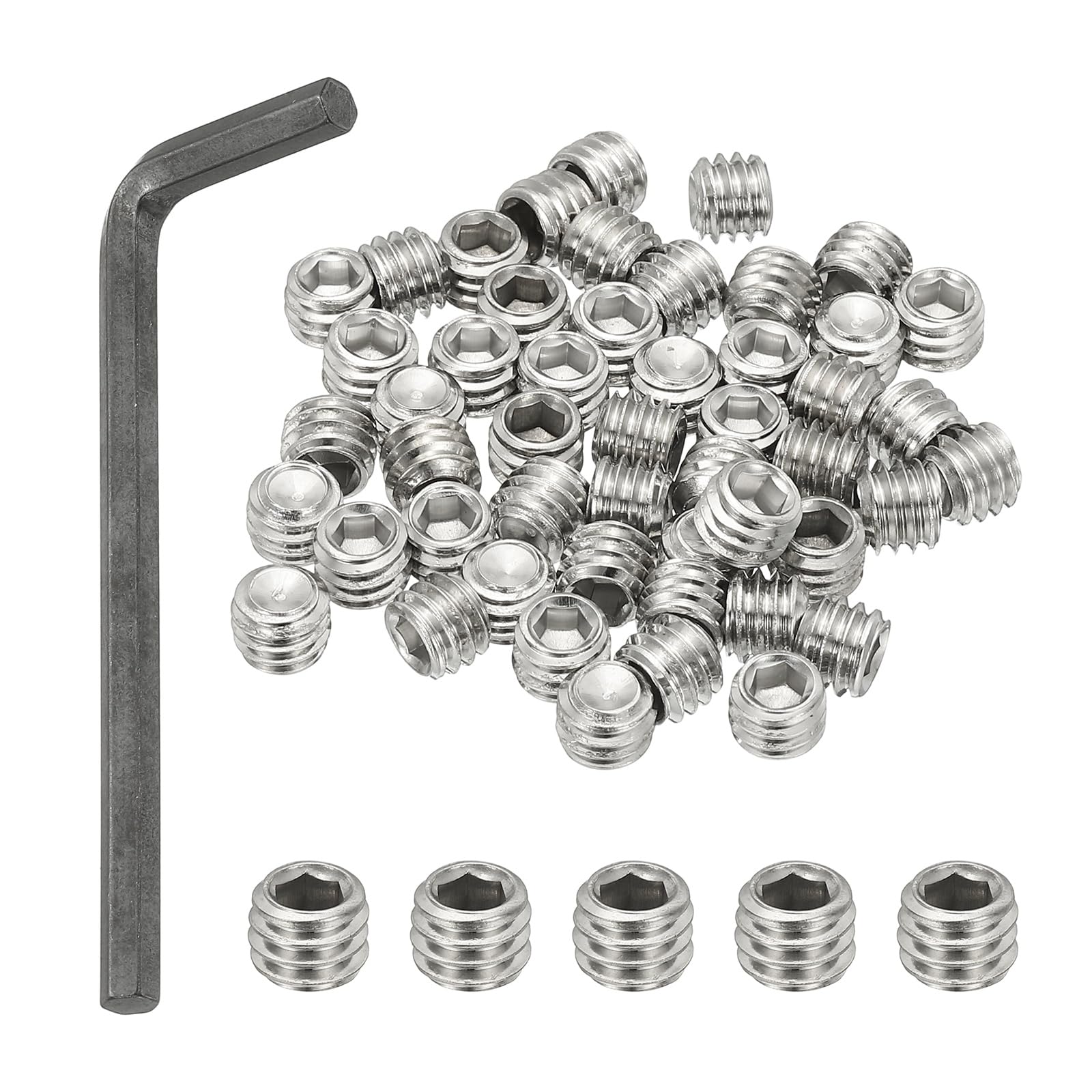 PATIKIL 5/16-18x1/4" Internal Hex Socket Set Grub Screws