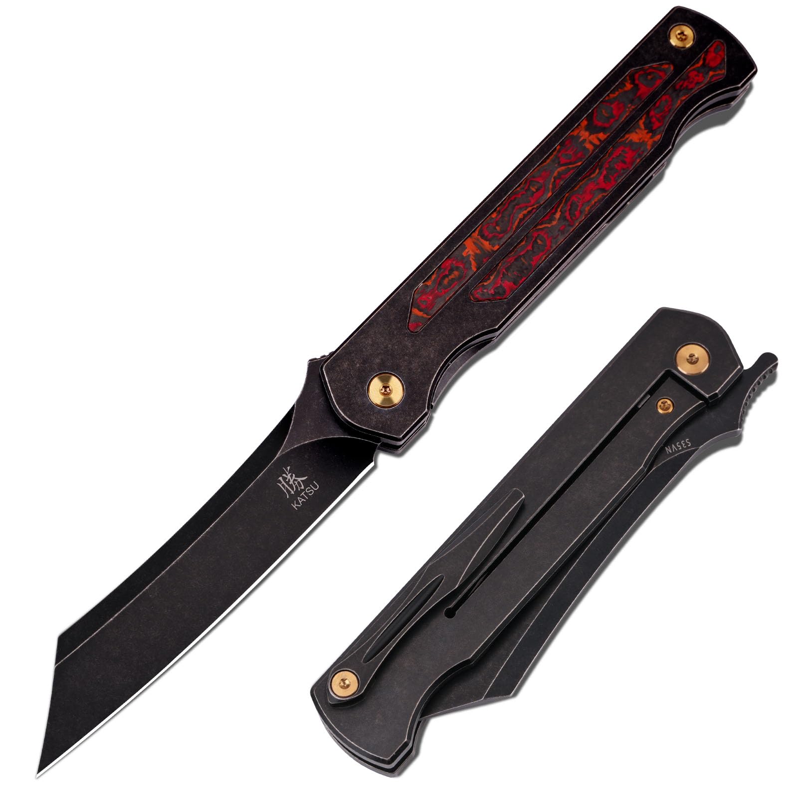 Amazon.com : KATSU Camping Pocket Folding Japanese Knife, CPM