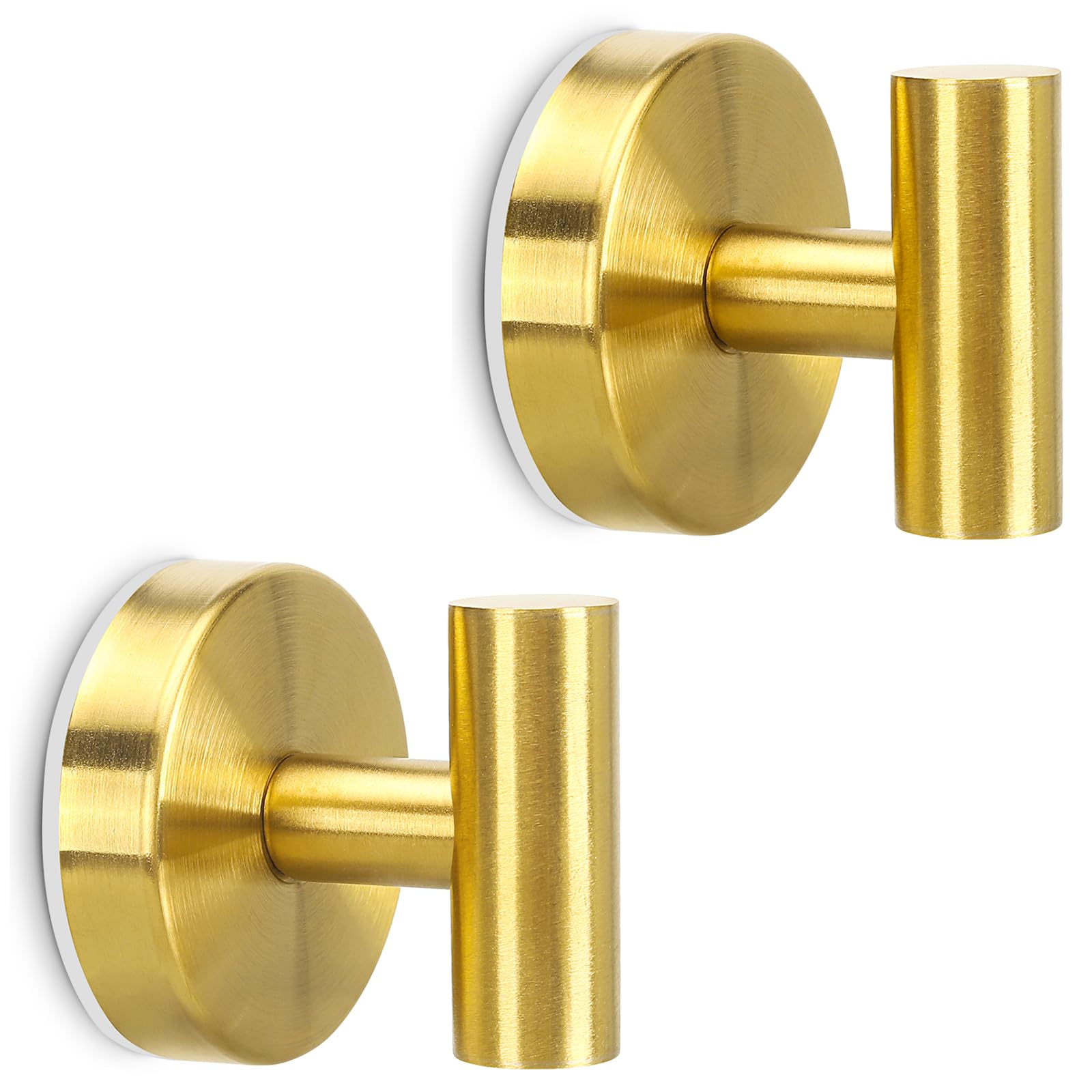 MNGD Towel Hooks Shower Suction Hook Towel Hanger for Bathroom Hanging Coat, Robe, Removable Wall Mounted Hook for Bedroom Kitchen Hotel Pool Brushed