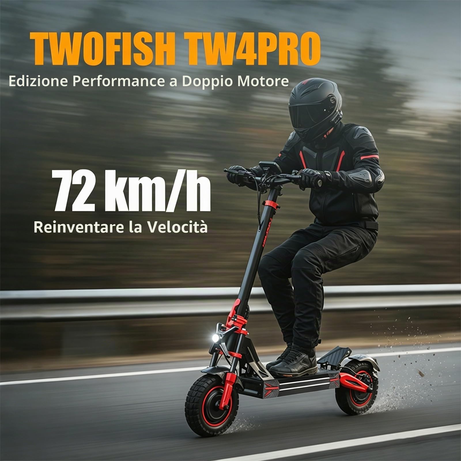 Monopattino Elettrico Ad Alta Velocità a Doppia Trazione per Adulti, Limite Di Velocità Sbloccabile, Batteria Da 60v 23ah, Schermo Ad Alta Definizione, Supporto per Telefono, Pieghevole