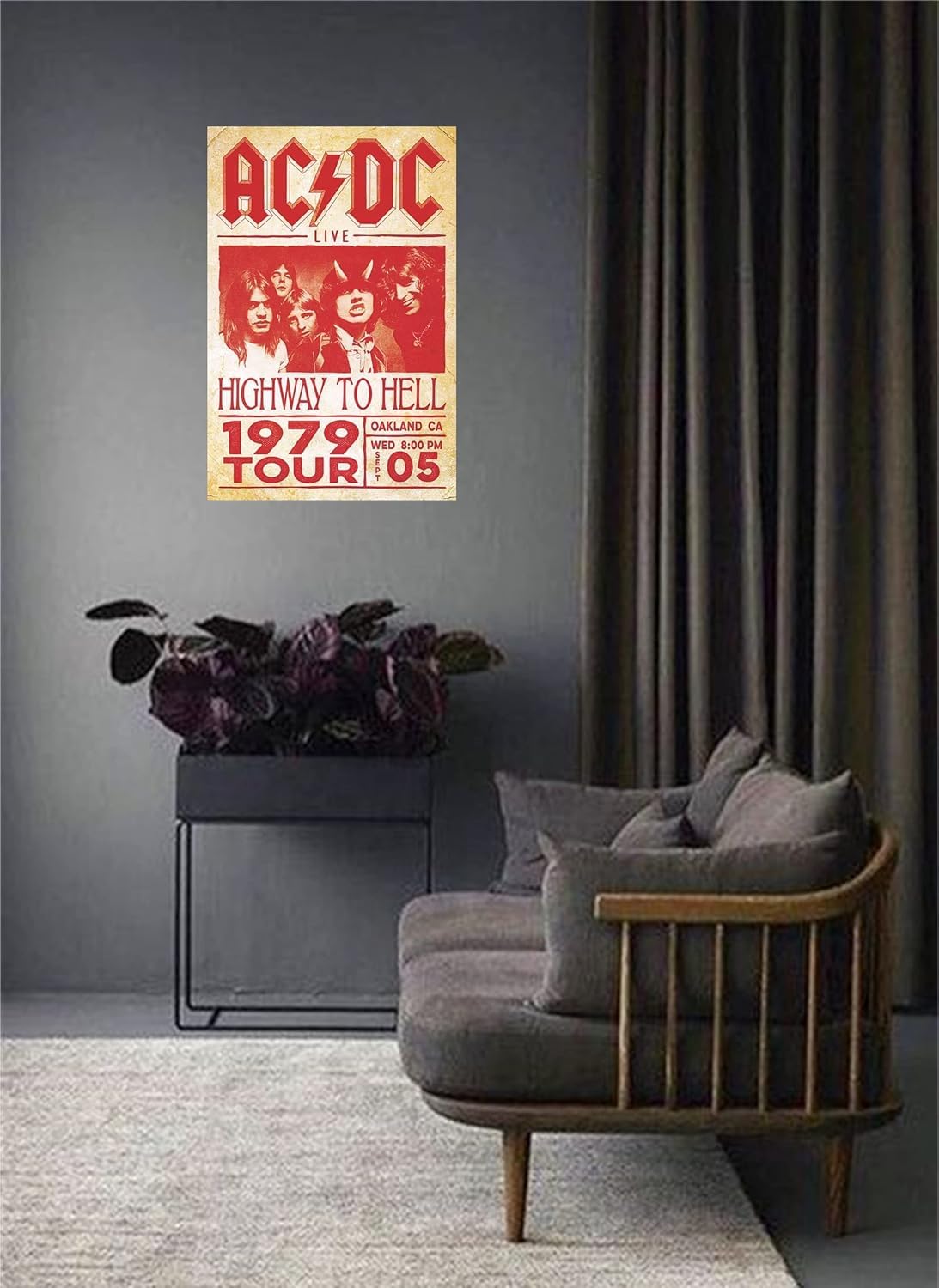 Pôster impresso artforless AC DC 1979 Highway to Hell Tour 36x24
