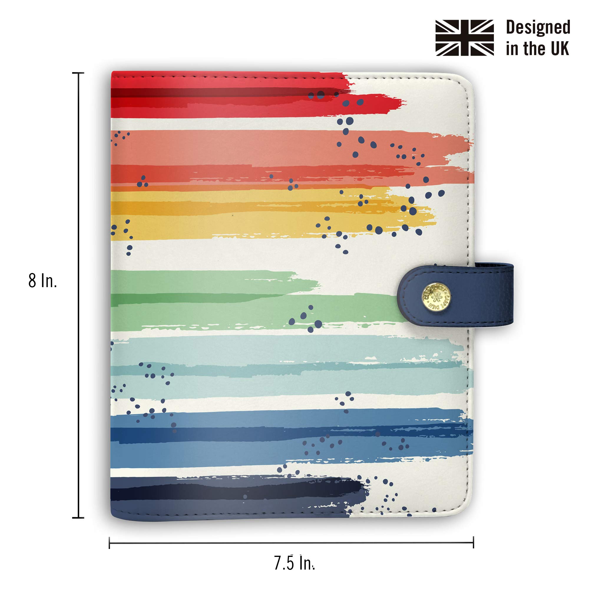 Pukka Pad, Carpe Diem Agenda Personale con Inserti Settimanali, Mensile Non Datato, 20 x 19 x 4 cm, Color Wash