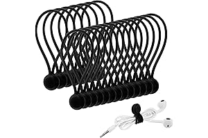 Reusable Silicone Magnetic Cable Ties(20 Pieces,7.5 Inches)