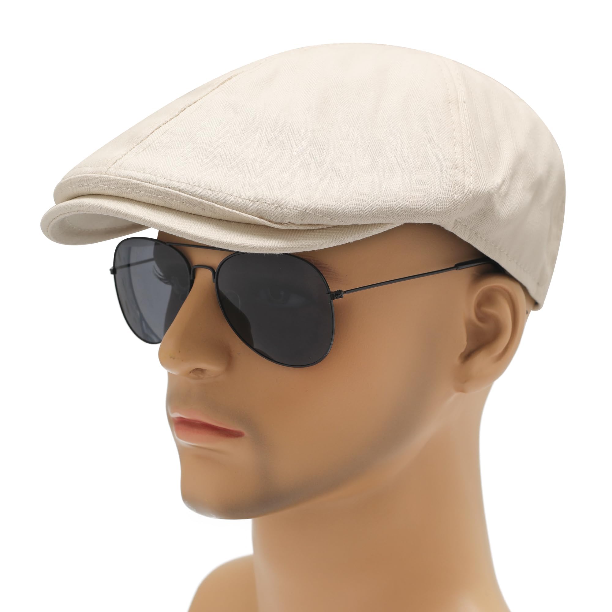 ZLYC Summer Ivy Casquette Plate en Coton pour Homme