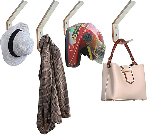 Miniatura 3 de Juego de 4 ganchos de doble percha, gancho de pared para abrigos, ganchos de acero inoxidable, para entrada, baño, armario, decoración de oficina,