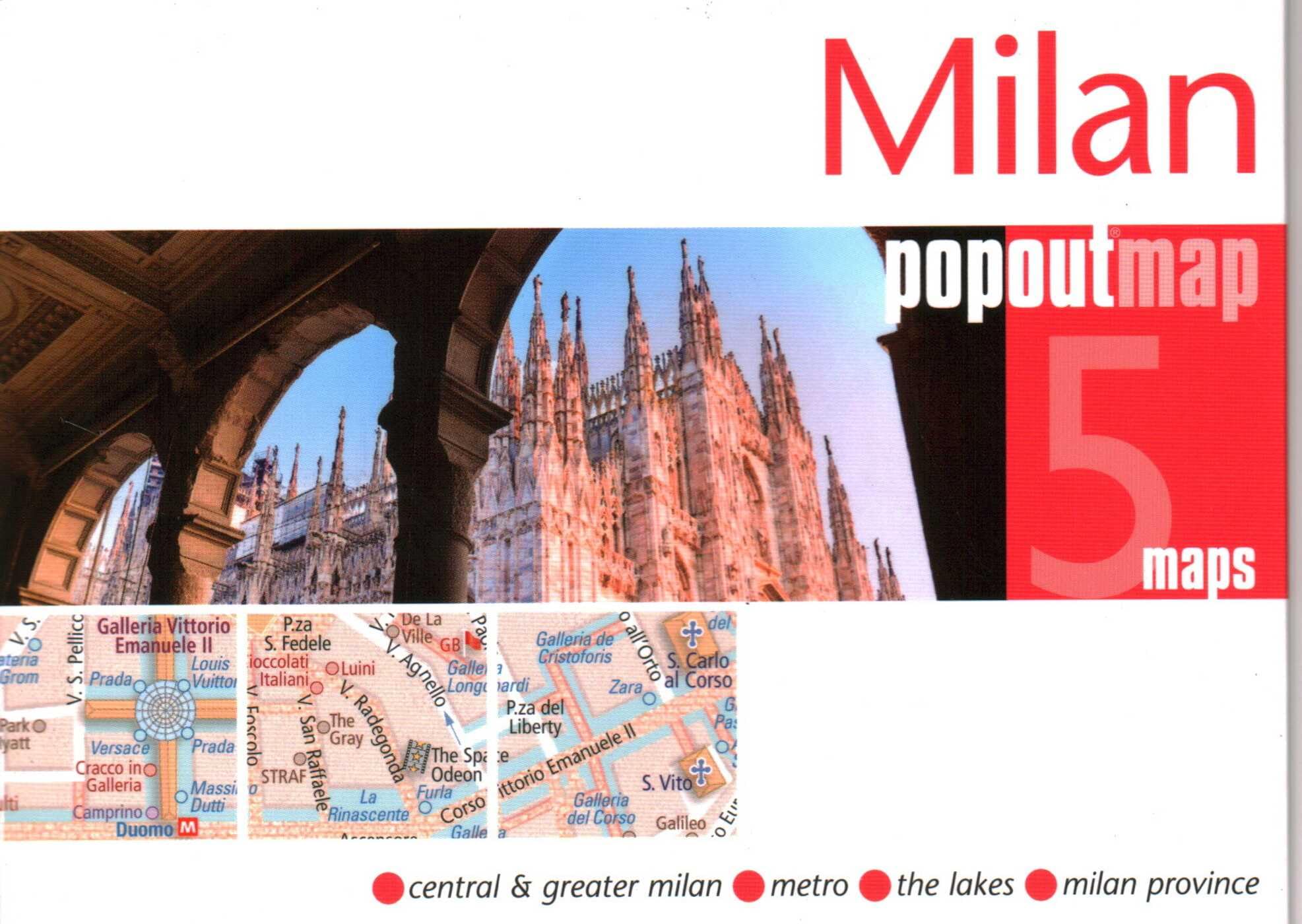Milan PopOut Map: Popout Double (PopOut Maps)