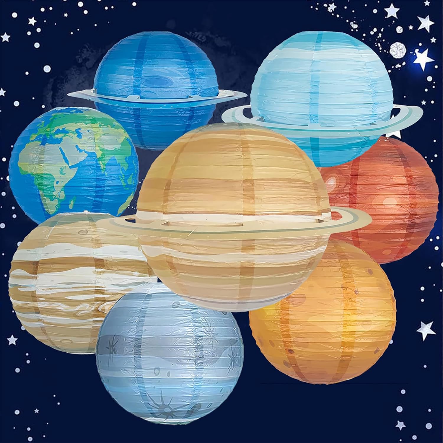 Interactive Planet Light Set with 8 Realistic Designs for Educational Activities and Party Props Room Decoration