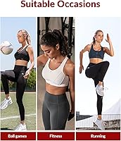 Vista 5 de Yvette Sujetador deportivo con cremallera frontal, sujetadores deportivos de alto impacto para mujer, talla grande, entrenamiento, fitness, correr