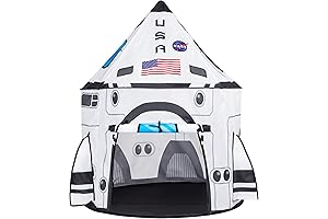 JOYIN Rocket Ship Space Toy Play Tent Pop up Playhouse for Indoor...