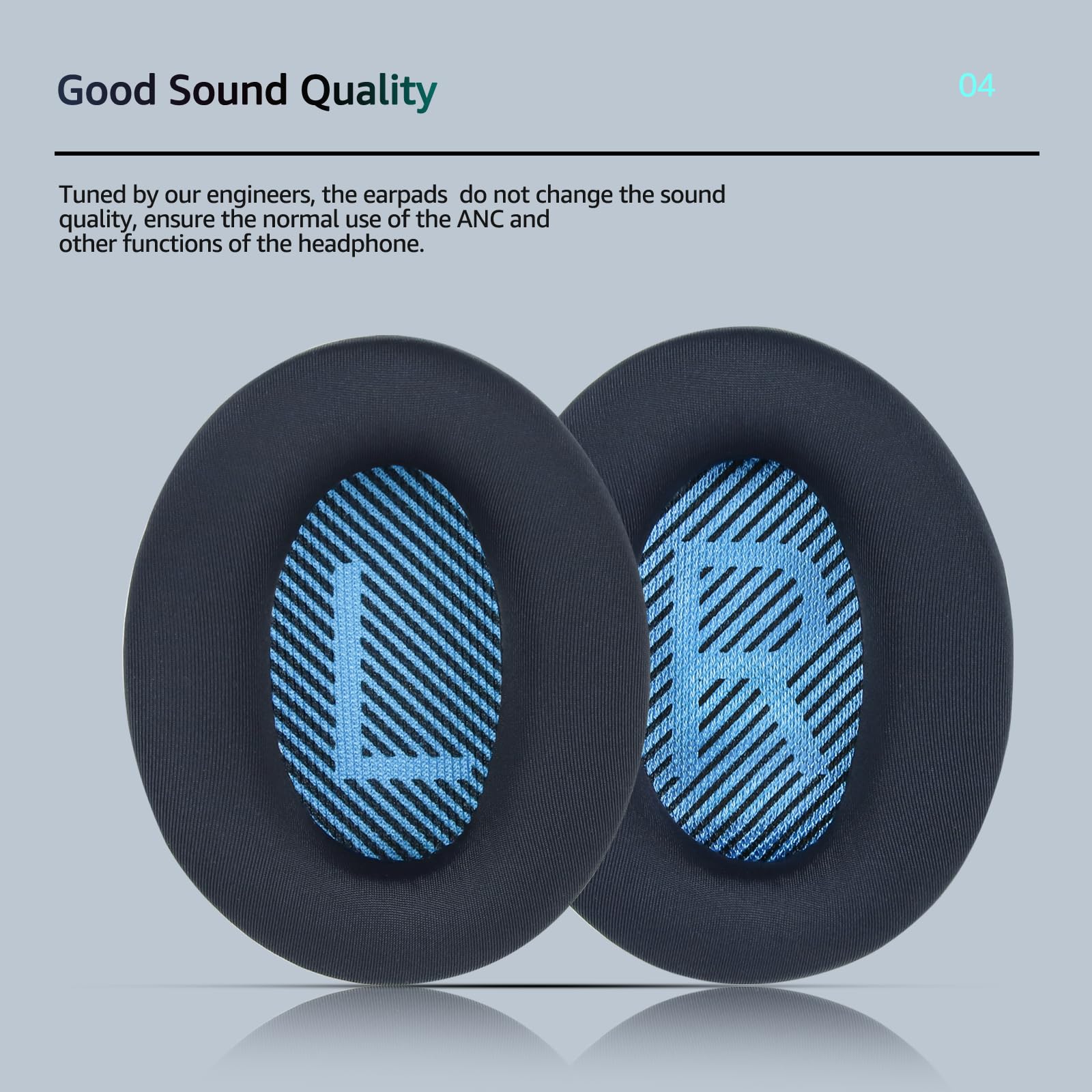 Fabric Comfort, Wzsipod Ear Pads for Bose QuietComfort 35/ QC35ii Headphones - Image 3
