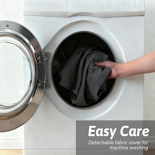 Miniatura 6 de Juego de 2 almohadas de respaldo de lectura, suave similar a un forro polar, almohada de descanso de cama de 22 x 24 pulgadas con funda extraíble