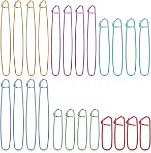 Coshar 10-Piece Knitting Stitch Holders - Aluminum Positioning Pins In 2 Sizes