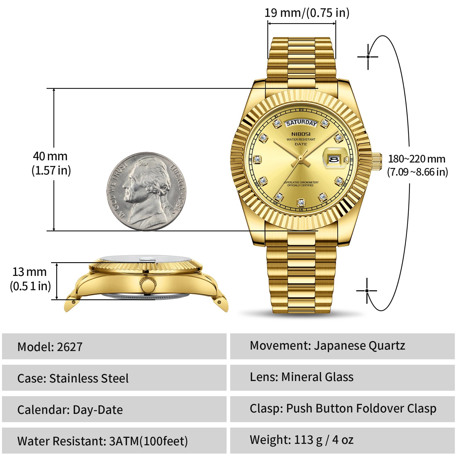 NIBOSI orologio uomo analogici al quarzo in acciaio inossidabile oro rosa argento orologi uomo impermeabili classici da lavoro Orologi da polso di design con giorno e data