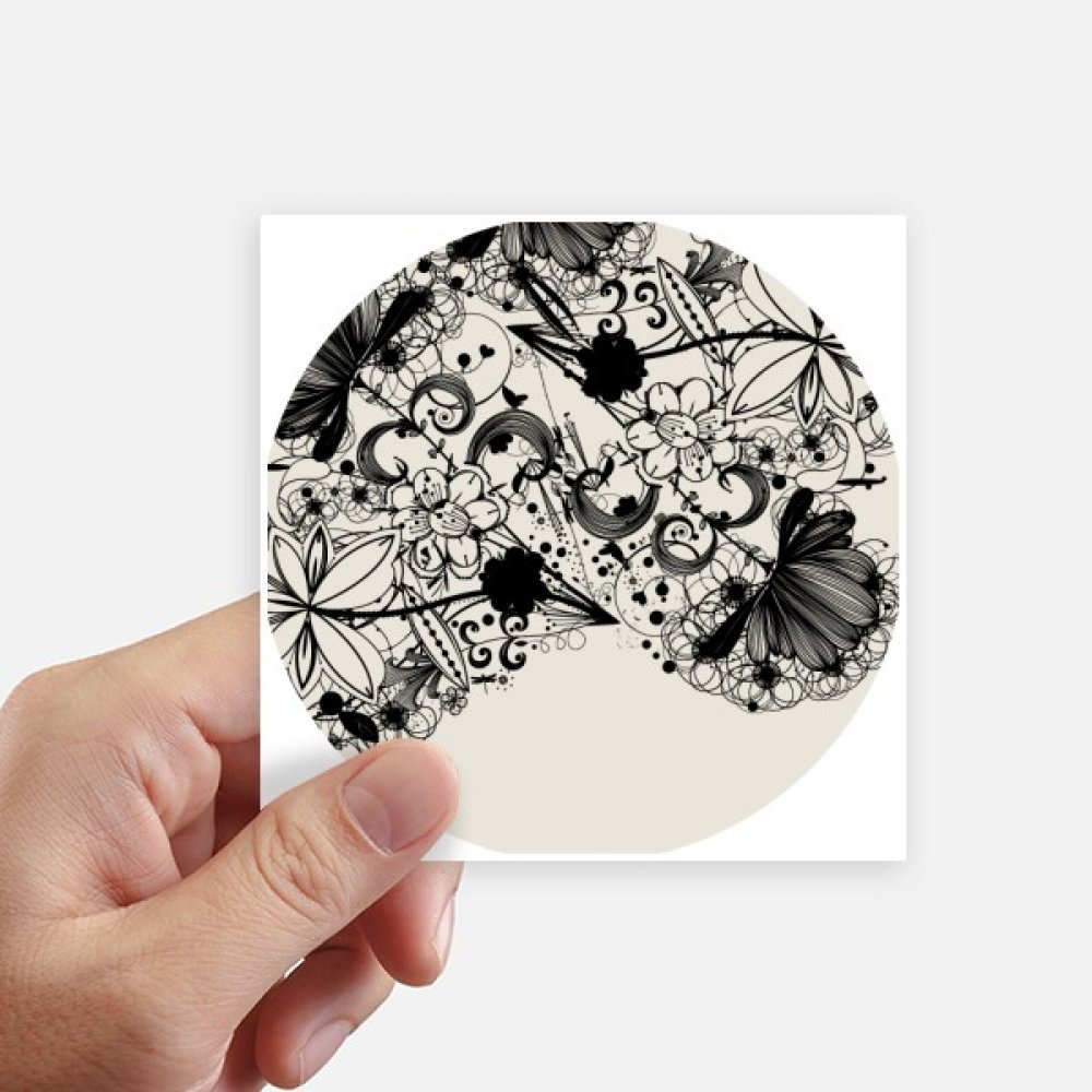 Sticker silhouette plante 10CM pour masquer les rayures de valise et PC portable