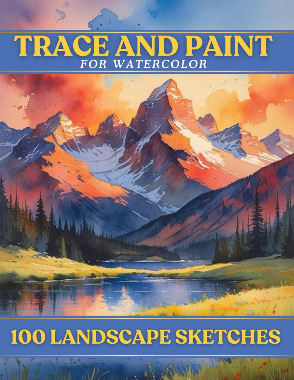 Trace and Paint for Watercolor: 100 Landscape Sketches