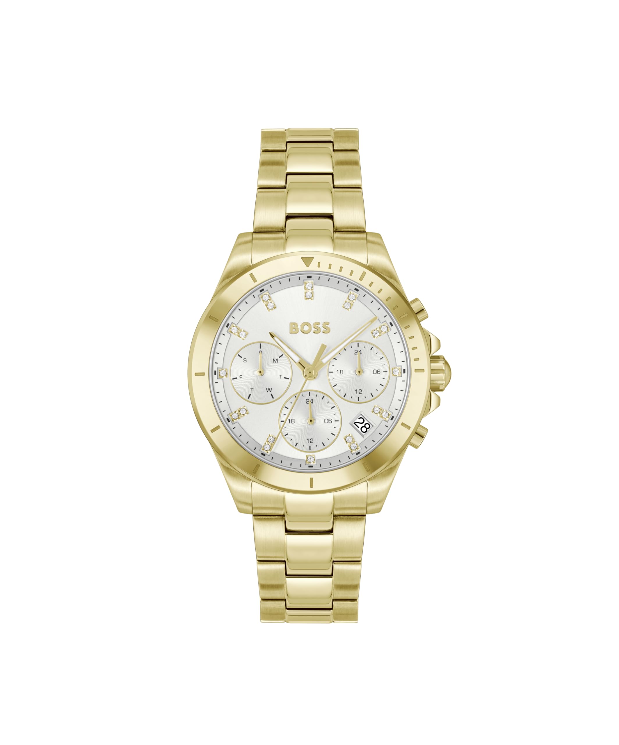 BOSS Multi Zifferblatt Quarz Uhr für Damen Kollektion Alley mit Edelstahlarmband - Erhältlich aus Gold oder Silber