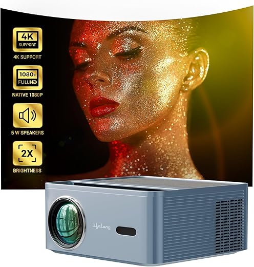 Lifelong Pixelbeam Projector for Home | Native 1080P Full HD 4K HDR | 7500 Lumens | 4D Keystone | Portable Home Projector| Netflix, Prime, Hotstar…