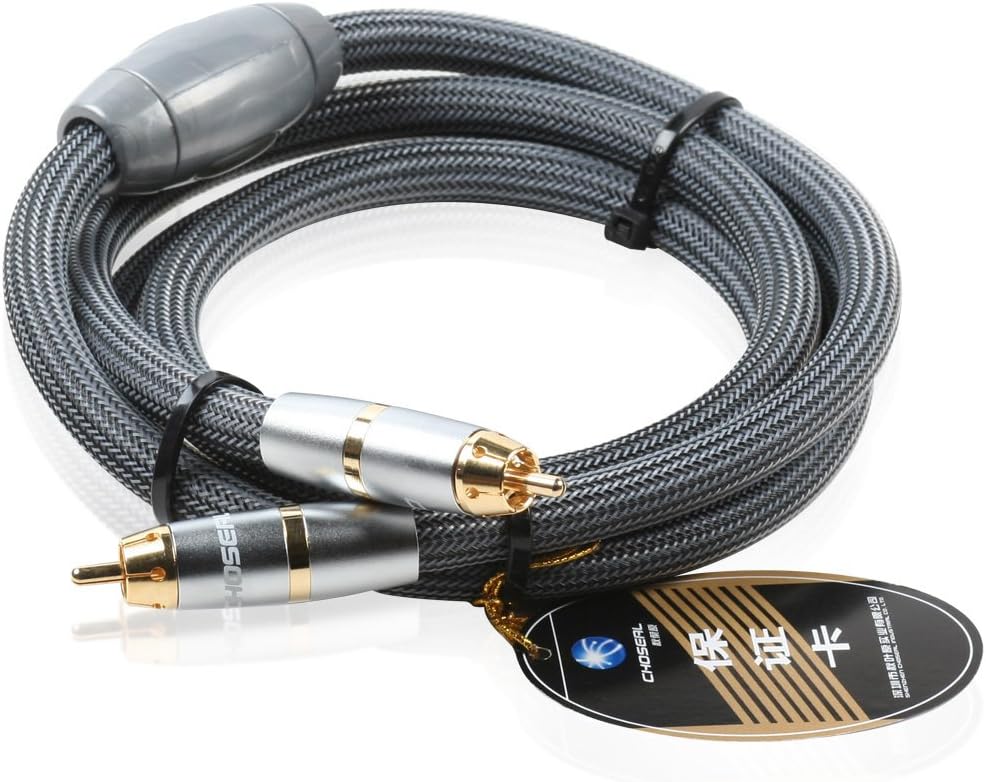 Q852 Digital Coaxial Cable 24Kgoldplated OD10mm with magnetic ring 1.5m