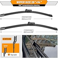 Vista 3 de AUTOBOO Repuesto de limpiaparabrisas de 26 pulgadas + 14 pulgadas para Buick Encore 2022 2021-2013 Chevy Trax 2023 2022 2021 2020 2019 2018 2017