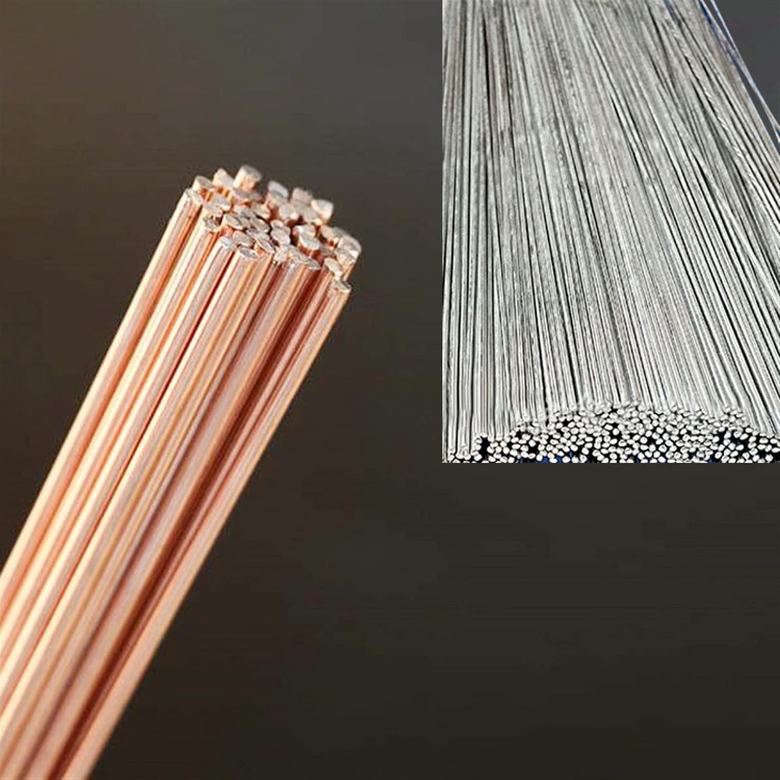 Srebrne pręty do lutowania twardego aluminium, Phosphor Copper Welding Rods Diameters 1mm To 3mm And 1.3x3.2mm 500mm Pack Of 5/10/20/50 Pcs(2.5mm,20pcs)