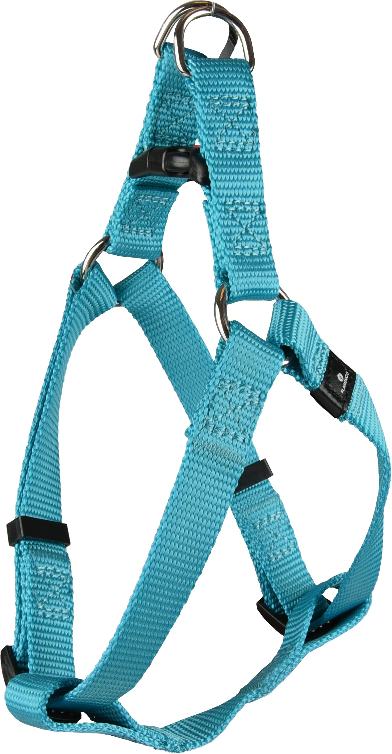 Flamingo Dog Harness Step&Go Ziggi Turquoise S 25-45cm 25-45cm 15mm, Blue