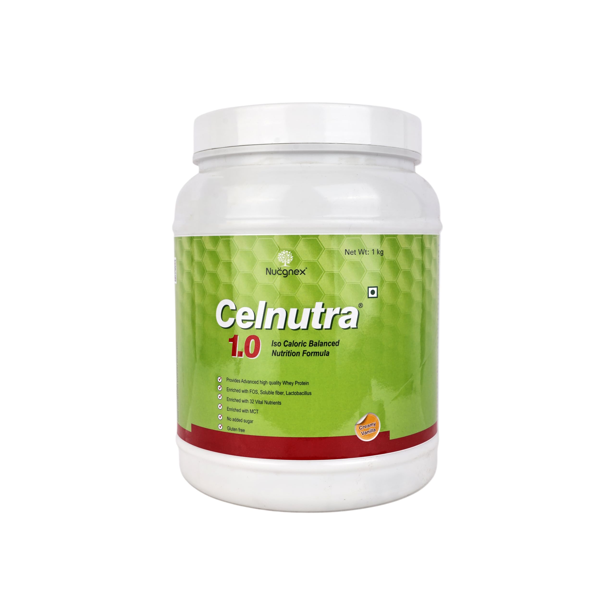 Nucgnex Celnutra 1.0 High Protein Nutrition Powder | Complete Daily Nutrition for Men & Women | Complex Carbs, Fiber & MCT | No Added Sugar | Vanilla Flavor | 1 kg-image-26