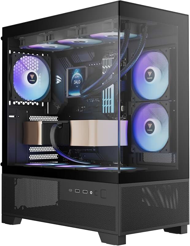 Gamdias Aura GC12 Black Game Case avec 6 Ventilateurs