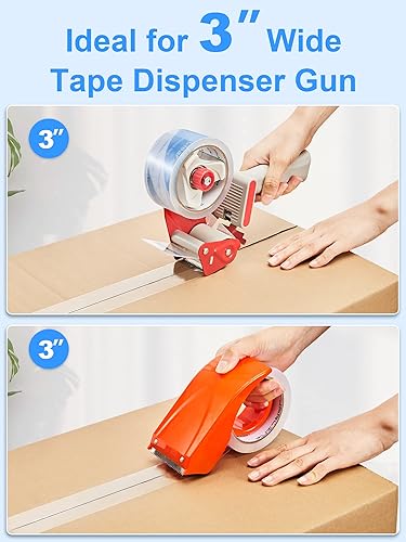 Miniatura 5 de JARLINK Cinta de embalaje más clara, 24 rollos, cinta de embalaje resistente para embalaje de envío, sellado en movimiento, 2.7 mil de grosor, 1.88