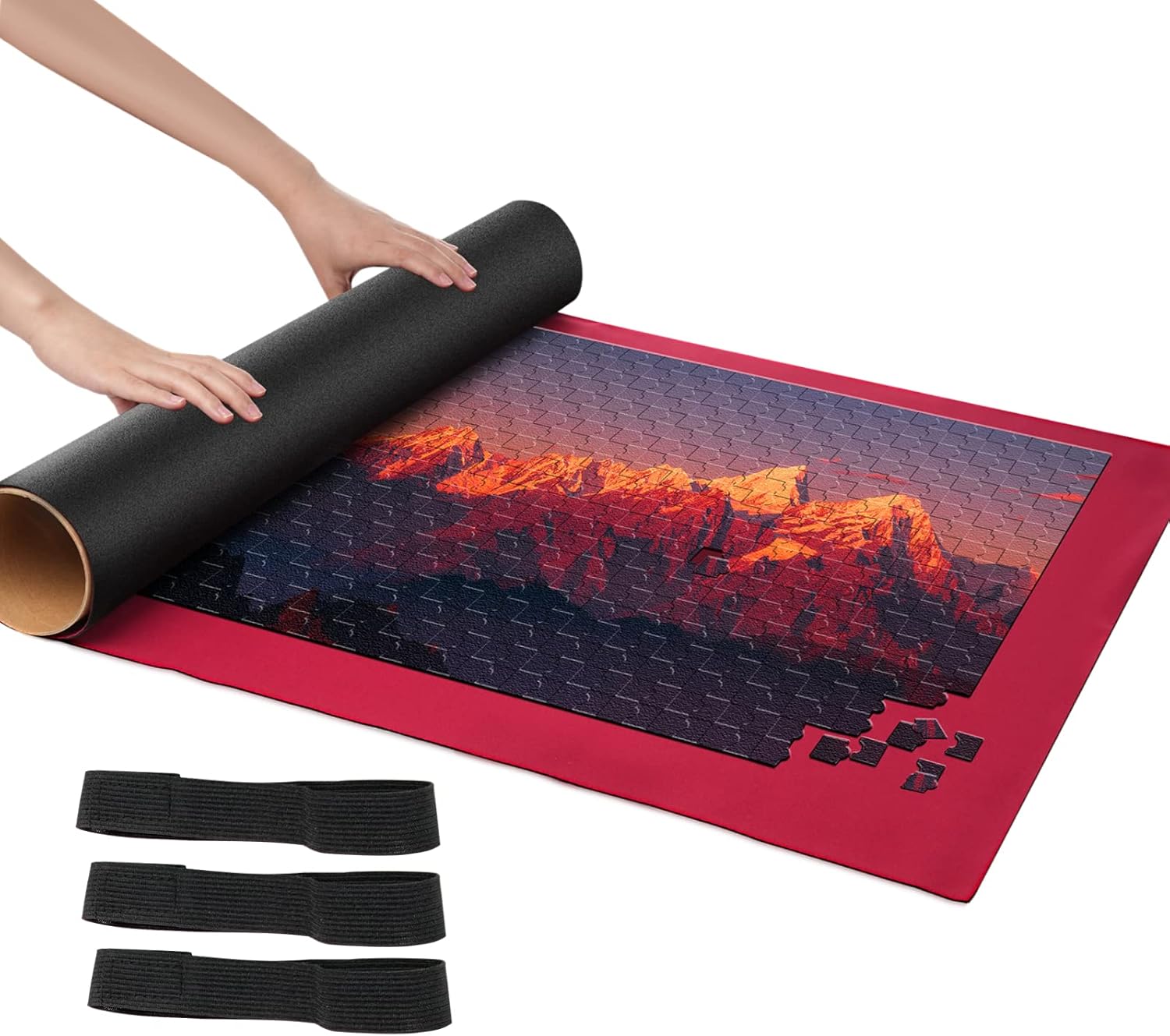 Puzzle Mat Roll Up for Jigsaw Up to 1500 Pieces, BATTIPAW