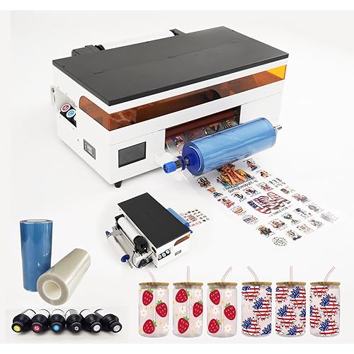 A3 Industrial Print Head roll Printing UV Printer Customized Personalized Cup Stickers UV dtf [AB Film+Ink]