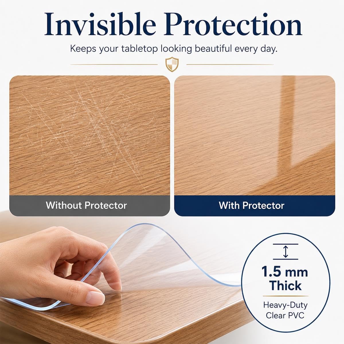 Tapis Protège-Sol Transparent pour Chaise de Bureau