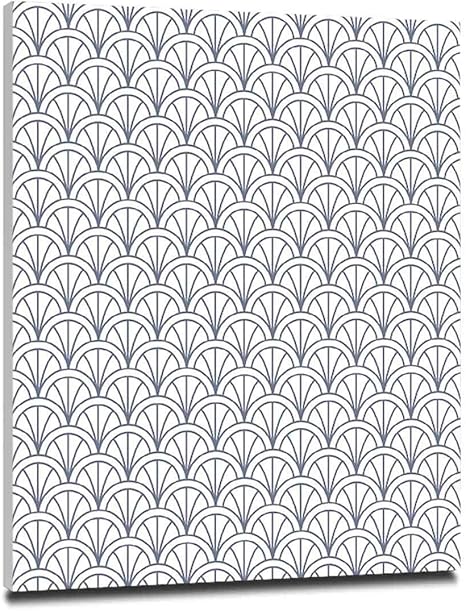 Amazon 幾何学模様 インテリア 絵画 フレームポスター 40x50cm ポスター モダン アートパネル 絵画 インテリア 風景画 壁掛け モダン 半円を重ねる青海波パターン海の波模様 アートフレーム ポスター オンライン通販