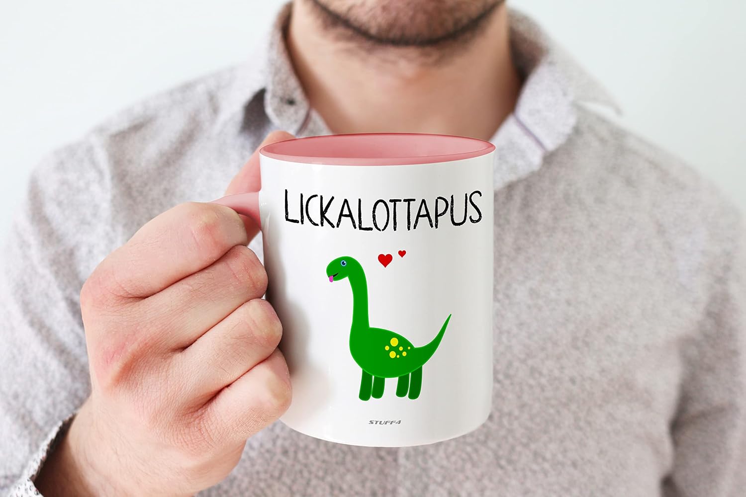 Stuff4 Lesbian Gifts for Girlfriend, Lickalottapus Dinosaur Mug - Image 5