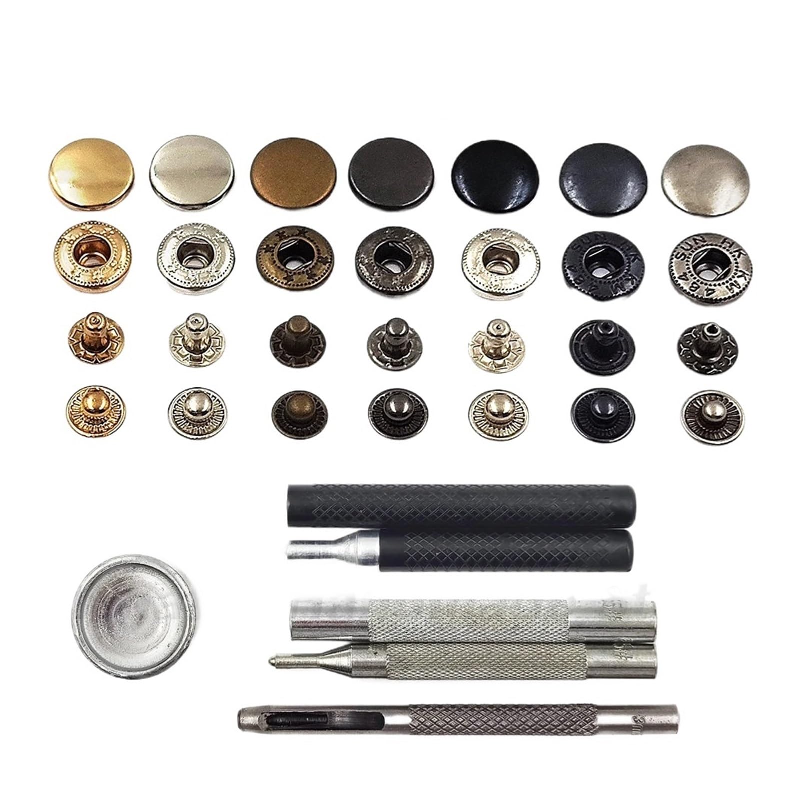 50 Bottoni Automatici In Metallo - Chiusure A Scatto Per Cucito Fai Da Te - Foto 5