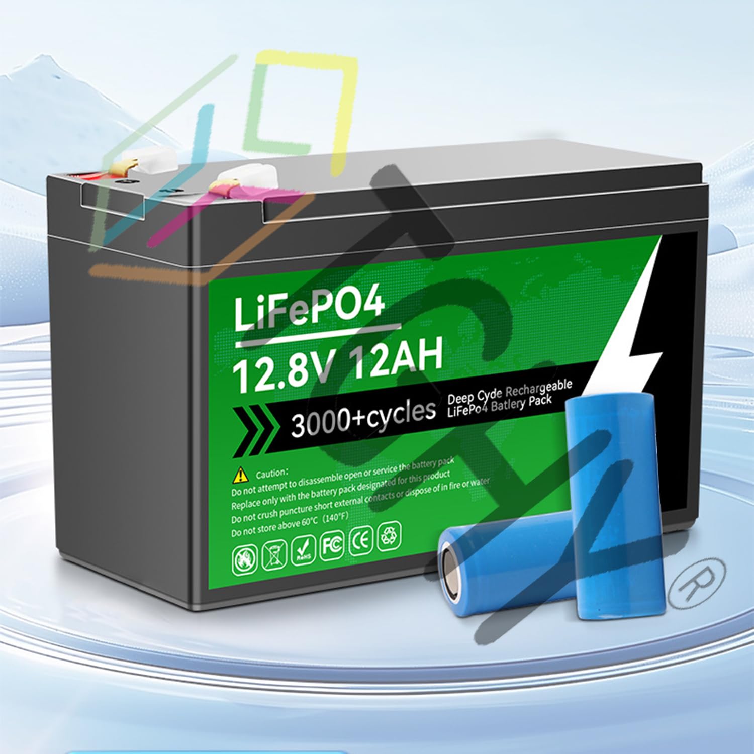 TGHY Akumulator LiFePO4 12 V 6AH-30AH Akumulator litowo-jonowy zapasowy 12 V Akumulator zamienny do awaryjnego przechowywania energii/akumulator zapasowy do kampera/przyczepy