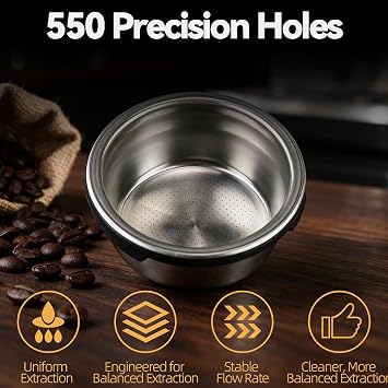 Double Shot Filter Basket Compatible with Ninja Luxe Cafe ES601 & ES701