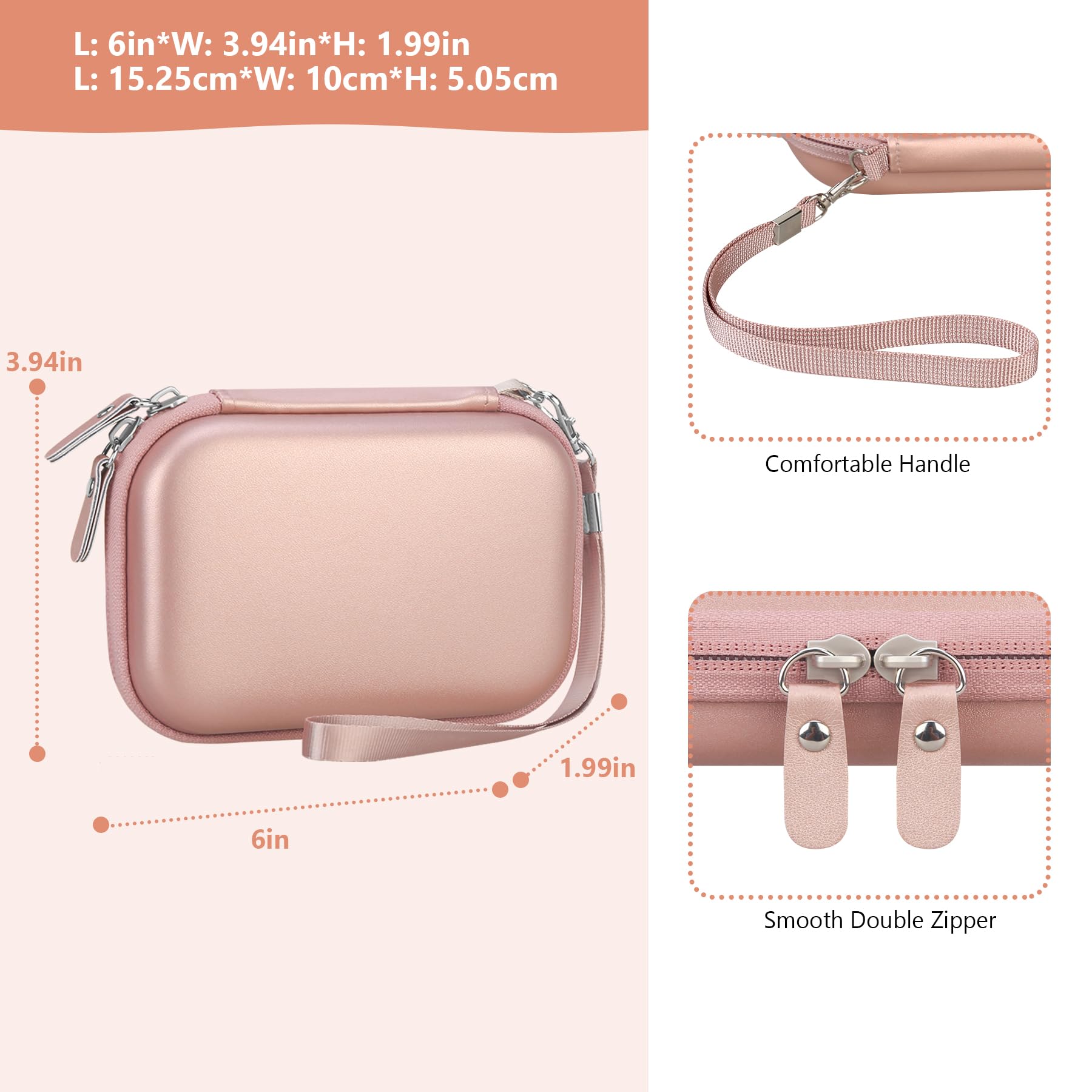 Supmay Hard Carrying Case for Kodak Step Color Instant Photo Printer/Kodak Barbie x Step Slim Wireless Instant Portable Photo Mobile Printer - Image 3