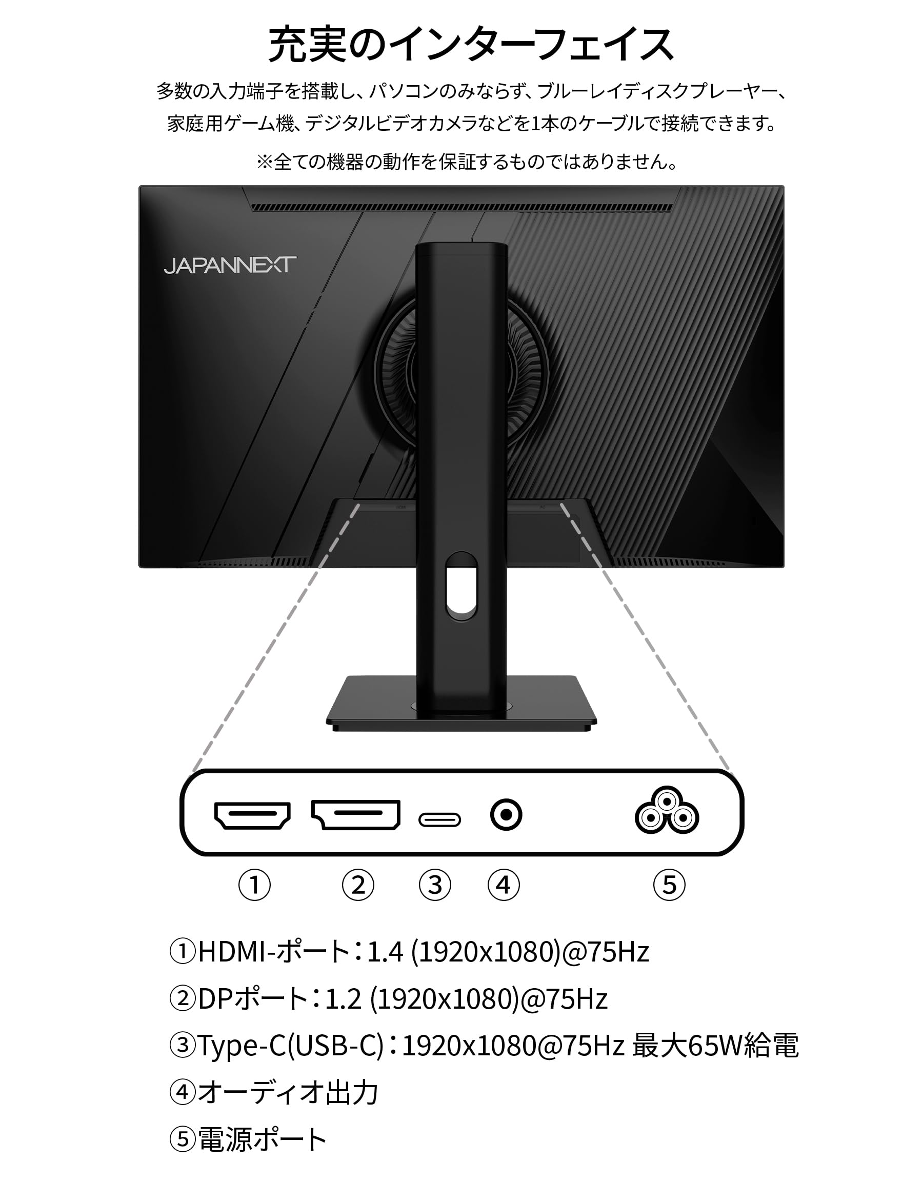 JAPANNEXT モニター JN-IPS238F-H-C65W 23.8インチ Amazon.co.jp: JAPANNEXT 23.8インチ モニター フルHD 1920x1080