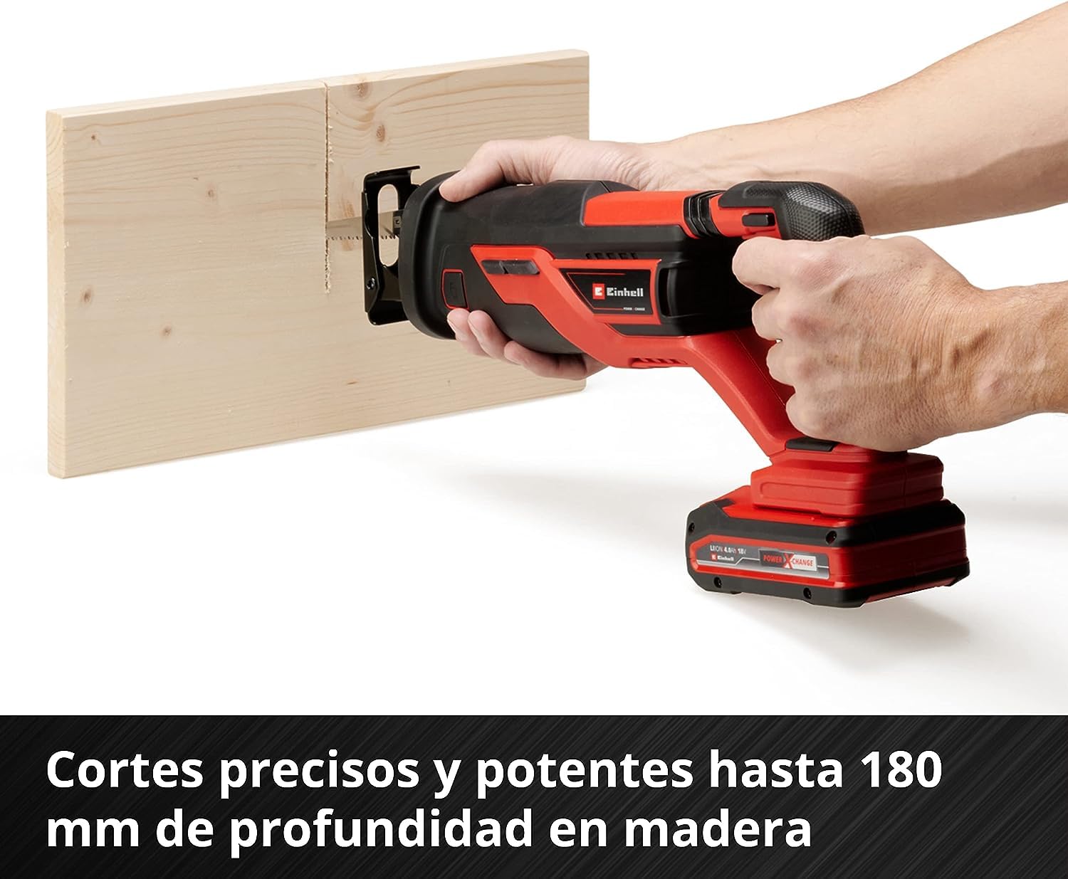 Einhell Sierra universal con batería TE-AP 18/26 Li-Solo Power X-Change (18V, 26 mm altura de carrera, 18 cm profundidad de corte en madera, incl. hoja de sierra, alcance sin batería ni cargador)