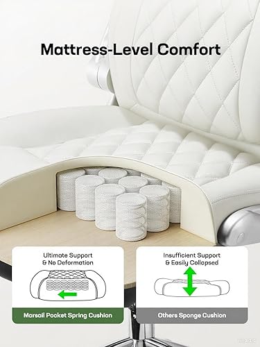 Miniatura 3 de Marsail Silla de oficina ergonómica Silla de oficina en casa con respaldo de malla con soporte lumbar ajustable, silla de escritorio para