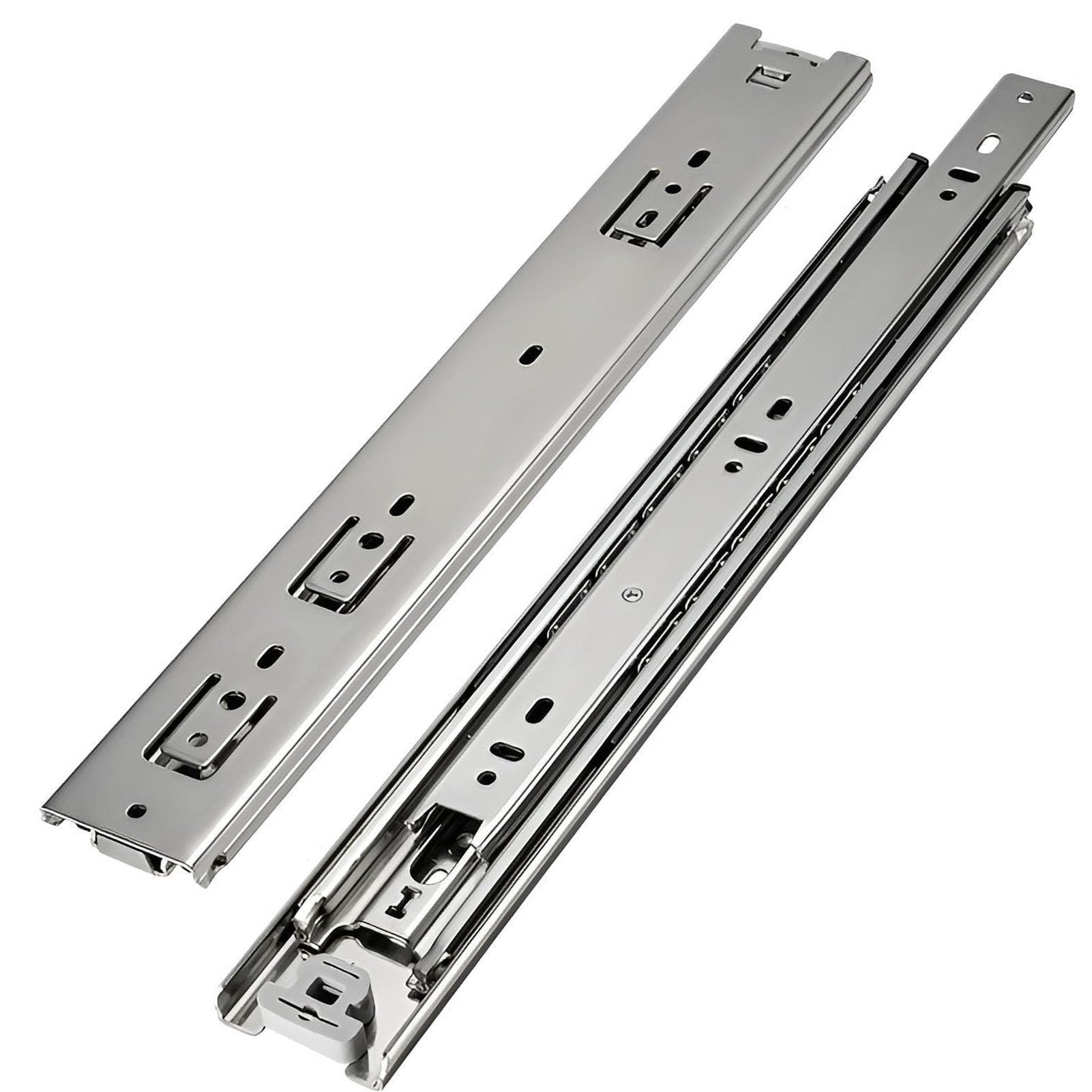 1 Parco Guide for Cassetti a Cuscinetti a Sfere, Portata 68kg, Binari Metallici for Cassetti Portautensili, Mobili da Cucina(18inth(450mm))