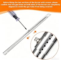 Set de înlocuire GFTIME arzător pentru grătar pe gaz din oțel inoxidabil, 4 buc. tuburi de ardere, 3 buc. plăci de protecție termică, pentru Charbroil 463420507 463420509 463460708 463460710 4