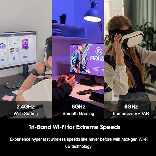 Miniatura 8 de WAVLINK Nueva tarjeta de red AX5400M WiFi 6E PCIe 2025, adaptador inalámbrico AX210 de tres bandas con Bluetooth 5.3, MU-MIMO, WPA3, OFDMA, soporte