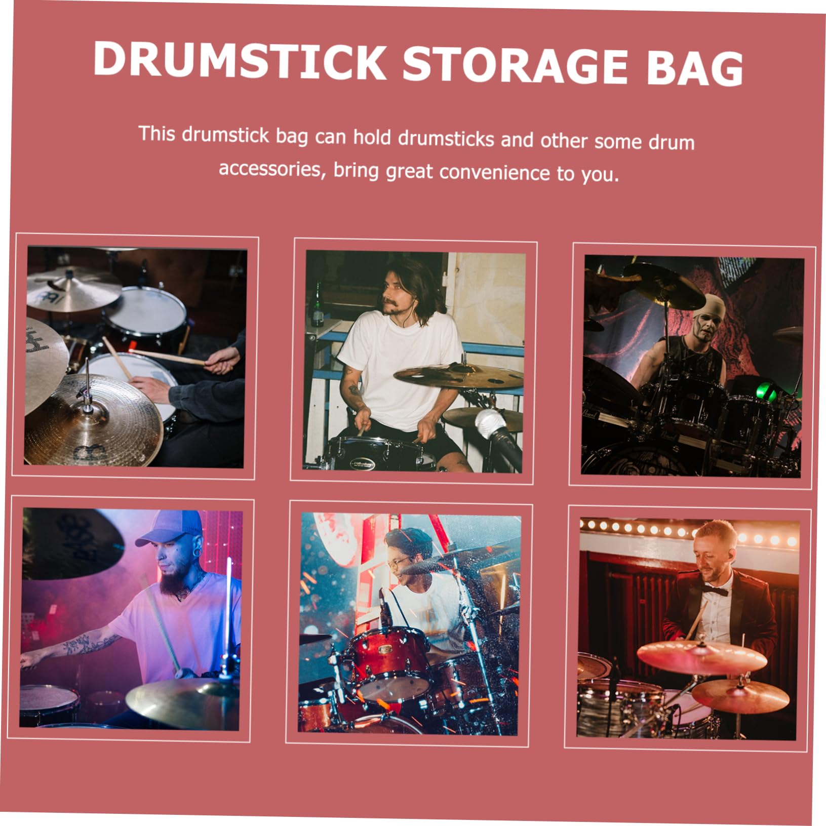 ERINGOGO Drumstick Pouch for Jazz Drumsticks Practical Stick Bag Drum Bag for Rods Sticks Storage