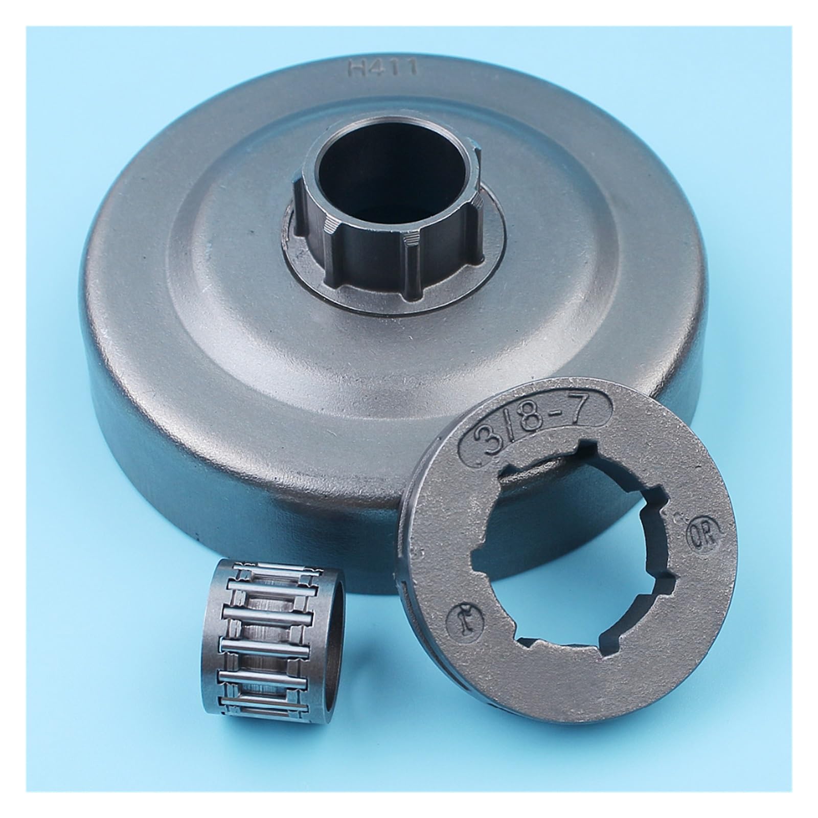Chain Clutch Drive Drum 3/8"-7T Sprocket Rim for Husqvarna 55 for Rancher EU1 51 262XP 254 154 for EPA Chainsaw Needle Bearing 503453902