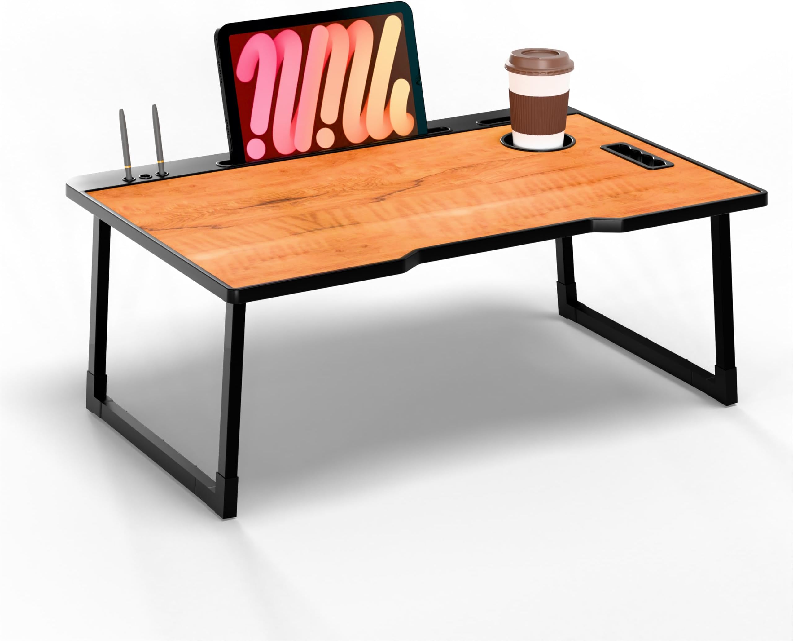 Study Table Bed Table Premium Laptop Table/Foldable and Portable Wooden/Writing Desk for Office/Home/School (US Wood)