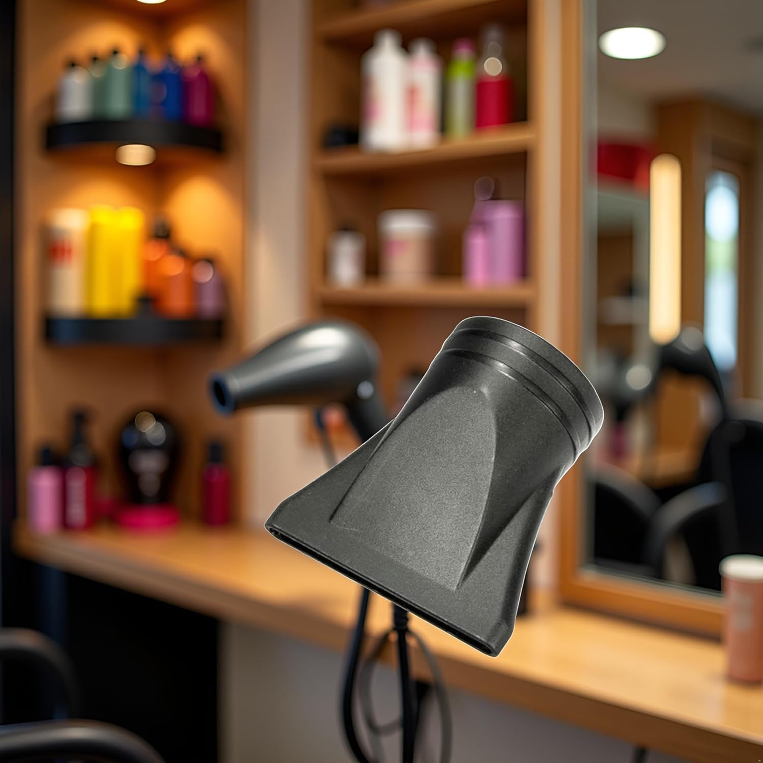 2Pcs Black Hot Professional Salon Hairdressing Tool Hair Dryer Nozzle Wide Design Useful Convenient Design Styling Tools Hair Dryers Accessories
