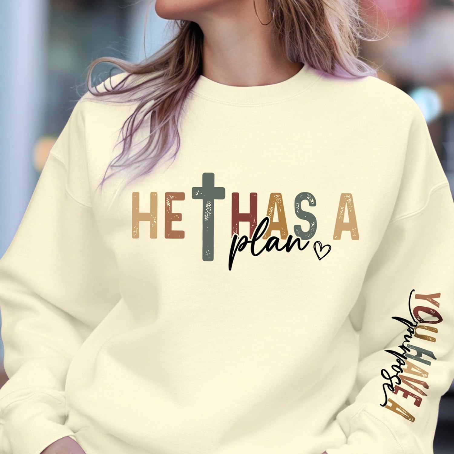 Christian Sweatshirts for Women Jesus Bible Verse Sweatshirt Womens God Faith Religious Inspirational Pullover Top - Image 6